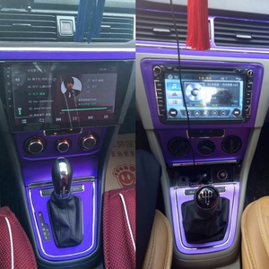 适用于13-18款宝来蔚领内饰贴改装中控装饰贴膜碳纤维成型车贴纸