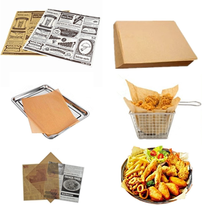 英文牛皮吸油纸薯条篮披萨油炸食品小吃垫纸烧烤餐厅托盘隔油用纸