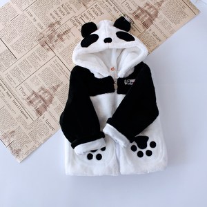 包邮四川成都旅游纪念品冬毛绒熊猫衣服长袖外套团购演出服亲子装