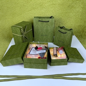 新款绿色gucci/古驰古奇纸袋手挽袋古琦口红盒礼品盒香水袋礼盒子