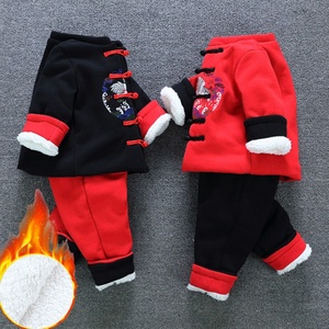 男童拜年服女童唐装冬套装儿童喜庆衣服中国风过汉服年宝宝新年装