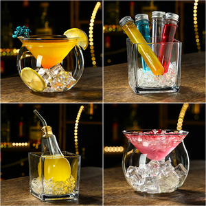 大使系列玻璃杯子水晶分子鸡尾酒杯创意酒杯酒吧酒具特饮杯灯泡杯