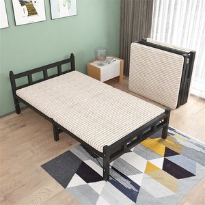 折叠床便携款 1米宽单人床病人陪护床1米2女孩简易床可折叠出租房
