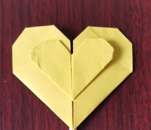 diy折纸手工创意双心合璧爱心立体爱心成品表白520送朋友老师礼物