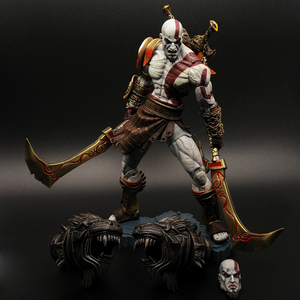 7寸战神手办模型奎托斯Kratos 游戏3可动人偶公仔火焰刀摆件 NECA