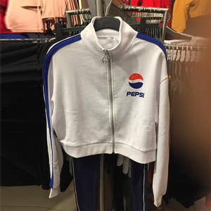 百事可乐卫衣女短款