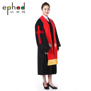 包邮教会牧师礼服基督教服装 圣职服长老礼服以弗得 教会用品291