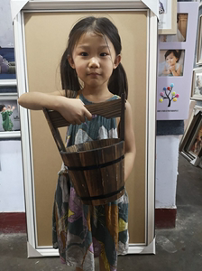 新款儿童演出表演道具幼儿园舞蹈演出小水桶木桶仿古水桶手提道具