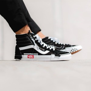 vans范斯 sk8-hi cap 黑白高帮拼接解构男女运动板鞋vn0a3wm16bt