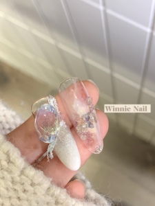 Winnie Nail 美甲饰品透底鸽子蛋蛋白色k9