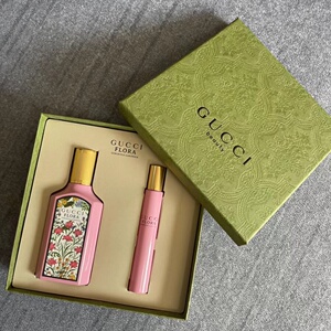 gucci古驰限量绮梦栀子花女士香水礼盒套装 50ml 7.4ml滚珠便携装