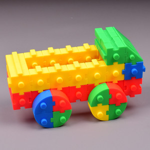 童心积木拼装 百变形状塑料拼插男孩 儿童早教益智拼接玩具3-6岁