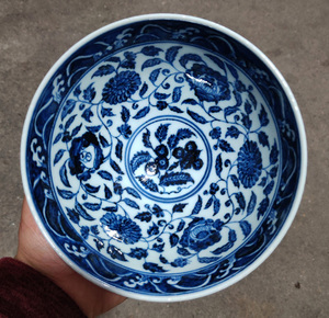 高仿古大明宣德年制青花花纹陶瓷碗明代官窑陶瓷碗柴窑味厂家直销