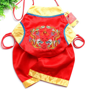 男宝宝肚兜女婴儿红色黄色儿童装五毒肚围薄款四季唐装表演服夏季