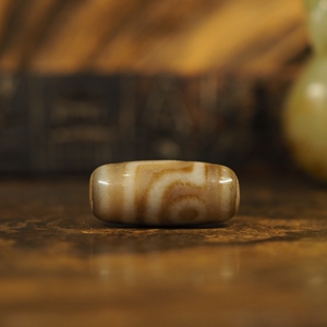 千年地埋伏藏白毫嫩色二眼老天珠象雄西藏玛瑙玉髓包真品措思散珠