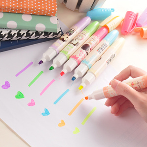 迷糊娃娃冬己香味荧光笔学生重点标记记号笔晨光文具韩国款21006