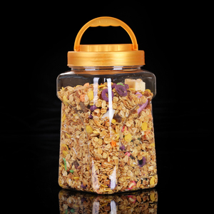 塑料罐透明食品罐pet瓶加厚密封小麦胚芽燕麦片包装盒新款异形桶