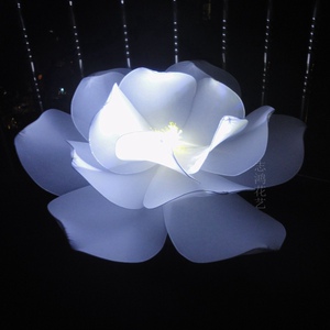 丝网花成品花发光茉莉花舞台演出婚庆布置室内摆放装饰仿真假花艺