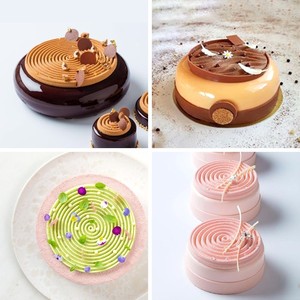 8寸小号蚊香盘慕斯法式模具螺纹硅胶烘焙磨具切块蛋糕螺旋甜点