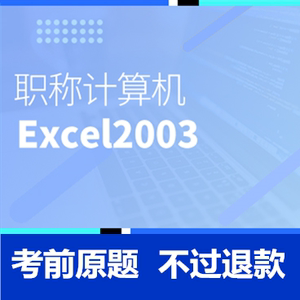 考无忧2022年全国职称计算机模拟真题考试题库软件Excel2003模块