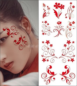 眼角贴眉心贴花钿纹身贴男女额贴汉服纹身创意男女通用满4张包邮