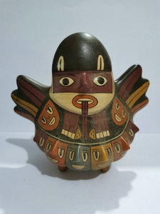 秘鲁纳斯卡国立博物馆1:1复刻陶器印加玛雅阿兹特克仿古陶罐摆件