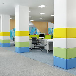 淘宝软包背景墙跆拳道馆健身房柱子游乐园幼儿园防撞软包榻榻米床围贴