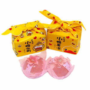 北海道小黄鸭银耳味果冻布丁纸盒装袋装樱花款式新款花式包装果肉