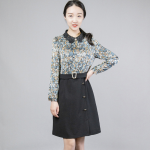 鑫慕芭莎m22a-012伊蕾珂直身连衣裙女2022新款流行款遮肉国际大牌