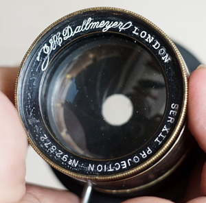 英国刀梅 dallmeyer xii 95mm f2 早期草体镜头 全幅单反 m52-42