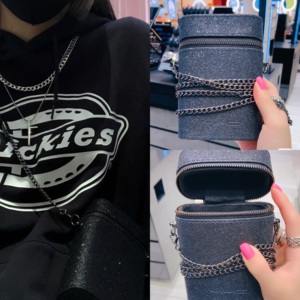 mac魅可 闪钻链条包 单肩斜挎包收纳口红 链条可拆