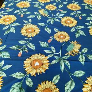 新款太阳花纯棉斜纹布料宽幅棉布床单被套布床上用品面料定做床单