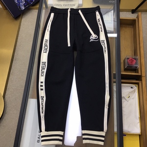 balenciaga巴黎世家侧边拉链拼接休闲裤时尚宽松运动裤束脚裤男装