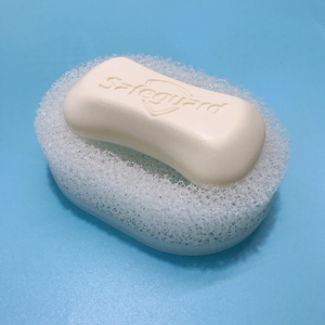 日式无印风格海绵肥皂托速干香皂盒家用卫生间沥水香皂托海绵网垫
