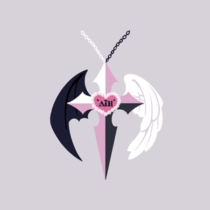 新品收藏页面 天使恶魔十字架lolita塑料片项链【万圣夜爱丽丝】