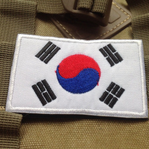korea韩国国旗太极旗魔术贴韩国陆军军旗3d刺绣魔术贴臂章肩章