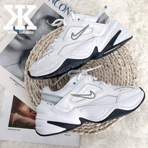 nike m2k tekno 女款 白银色复古老爹鞋休闲跑步鞋 bq3378-100