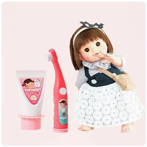日本people碧宝会说话的牙刷洋娃娃配件男女孩仿真过家家玩具套装