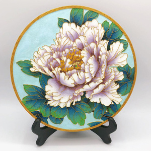 景泰蓝掐丝珐琅工艺金沙画手工diy彩沙釉料套装牡丹礼品礼物摆件