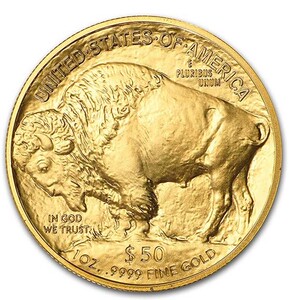【海寧潮期货】美国2021年印第安水牛1盎司普制纪念金币