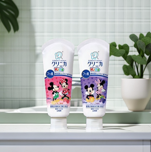 日本进口狮王米奇Disney儿童宝宝牙膏清洁口气防蛀固齿草莓葡萄味