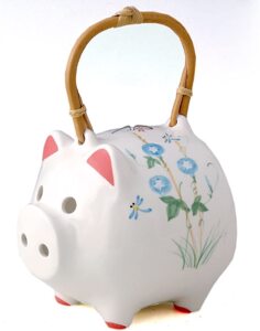 日本日式和风陶瓷蚊香猪蚊取豚小猪香炉驱蚊器 国内代购