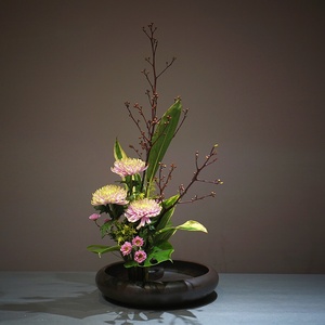 插花盘|手工插花水盘中式插花中华花艺剑山盘家居插花器皿