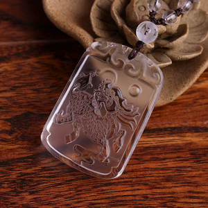 天然水晶胶花手链牛血红黄手串饰品鸩羽幽灵凤凰霓凰麒麟46人付款218