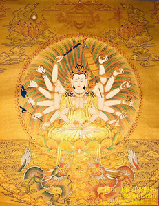 5d魔方圆钻石画藏传准提佛母观音菩萨佛堂供奉人物十字绣唐卡佛像