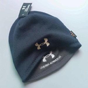 毛线帽安德玛针织帽加绒保暖抓绒帽成人儿童户外帽骑行运动帽护耳