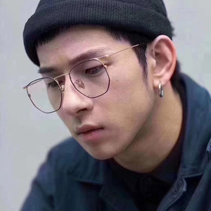 复古多边形金属女眼镜吴磊同款大框文艺近视眼镜架不规则网红眼睛