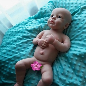 00tb225585174淘宝15cm实心纯硅胶柔软实体洋娃娃人偶模型重生娃娃