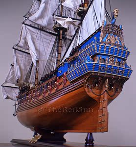 英英礼品瑞典瓦萨号实木工艺品手工收藏品 三桅大帆船模型