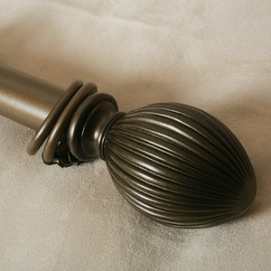 圣奇尼 美国进口铁艺杆 罗马杆 窗帘杆 雕花仿古 梭形头 珍珠铜色